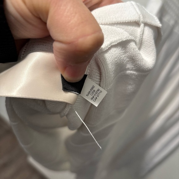 Kate Spade New York Dress White Fit Flare Pleated Knit Texture Short Sleeve Sz M - Picture 7 of 7